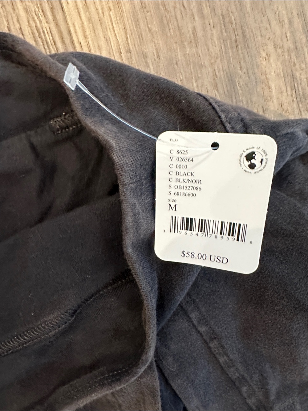Free People Black Active Skort with Subtle Logo Detail - Picture 3 of 4